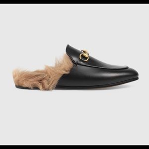 Gucci Princeton Fur Lined Leather Slipper